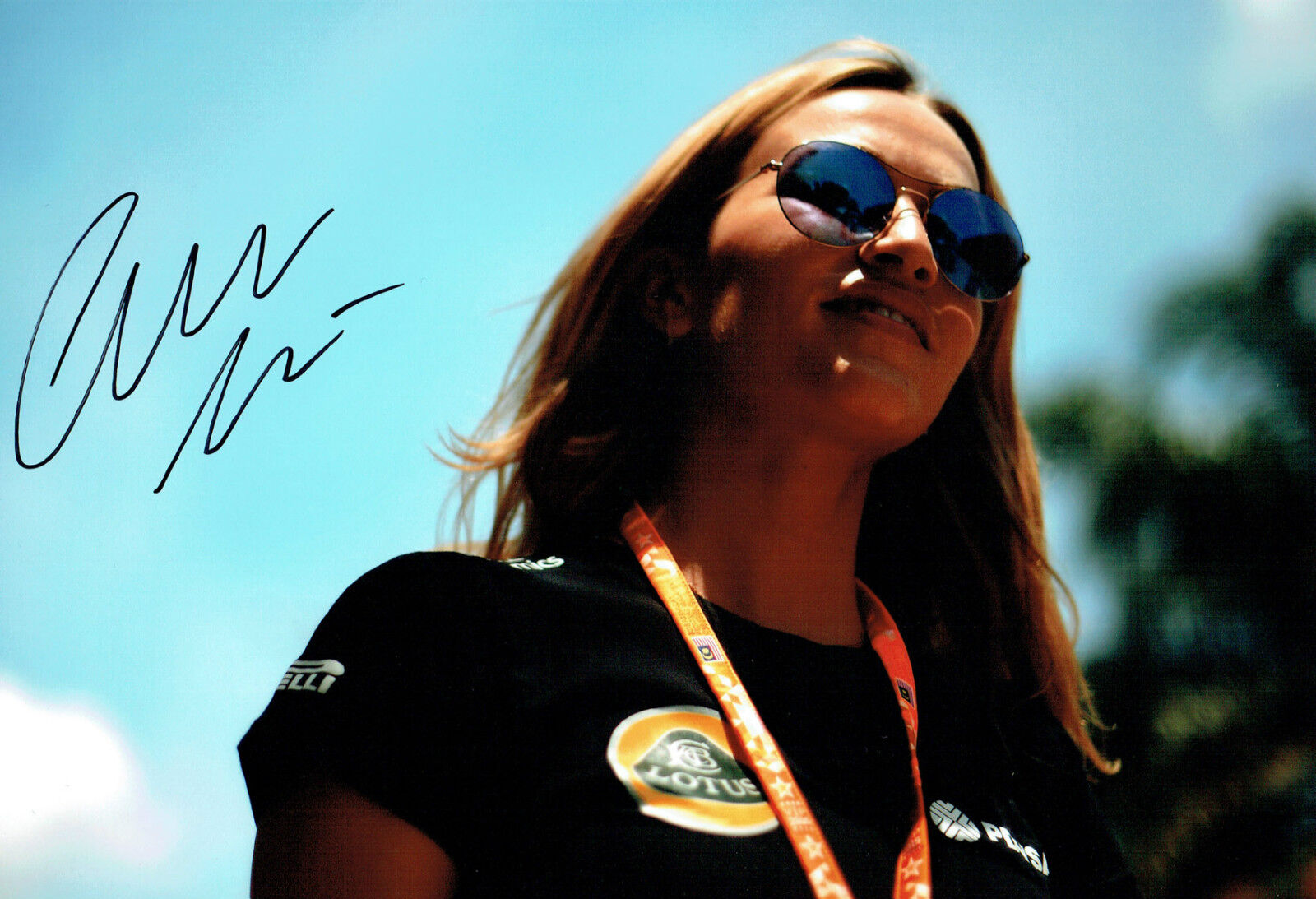 Carmen JORDA SIGNED Autograph SEXY LOTUS Driver F1 12x8 Photo Poster painting AFTAL COA