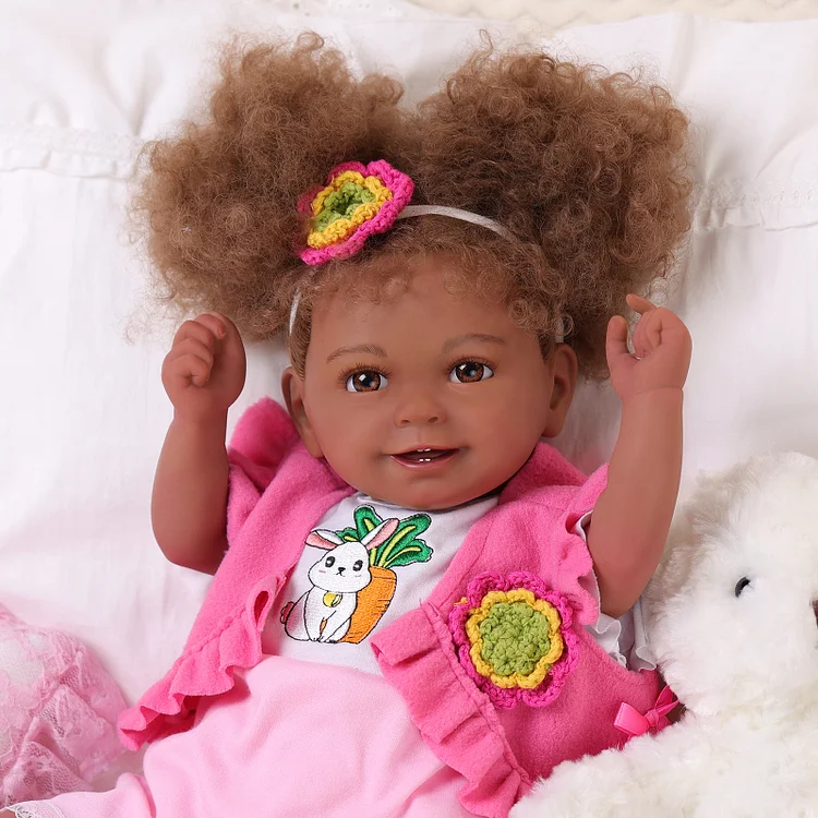 Babeside Smiling Reborn Baby Doreen 20'' African American Toddler Girl Building Lovely Memories