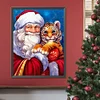 Diamond Painting-DIY Full Round Drill Santa and Tigers