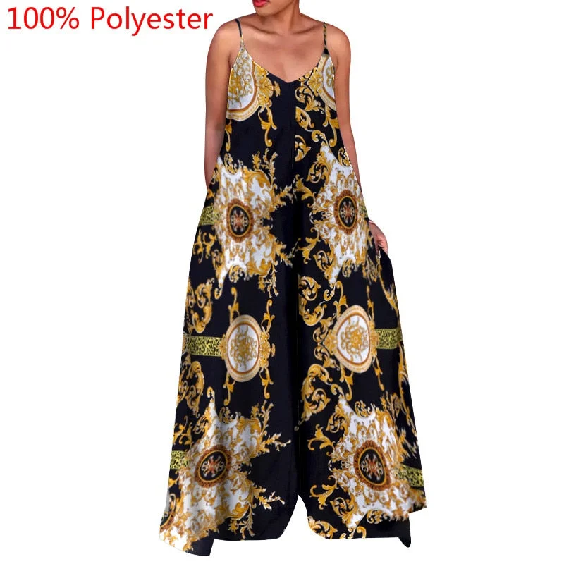 Overalls For Women Casual Sleeveless Jumpsuits 2022 VONDA Female Office Wide Leg Pants Long Trousers Palazzo Pants Dungaree