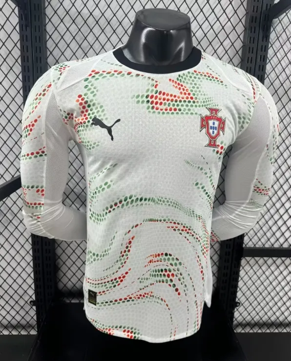 2526 New Season Portugal Away Long Sleeve Jersey Player Edition