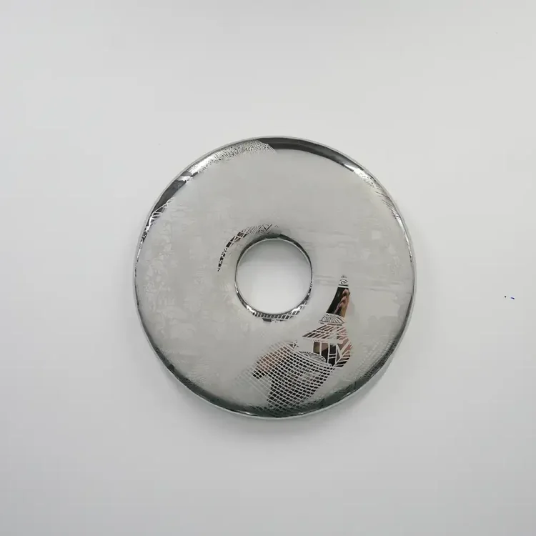 Stainless Steel Circular Wall Sculpture &ndash; Modern Minimalist Donut-Shaped Art for Interiors