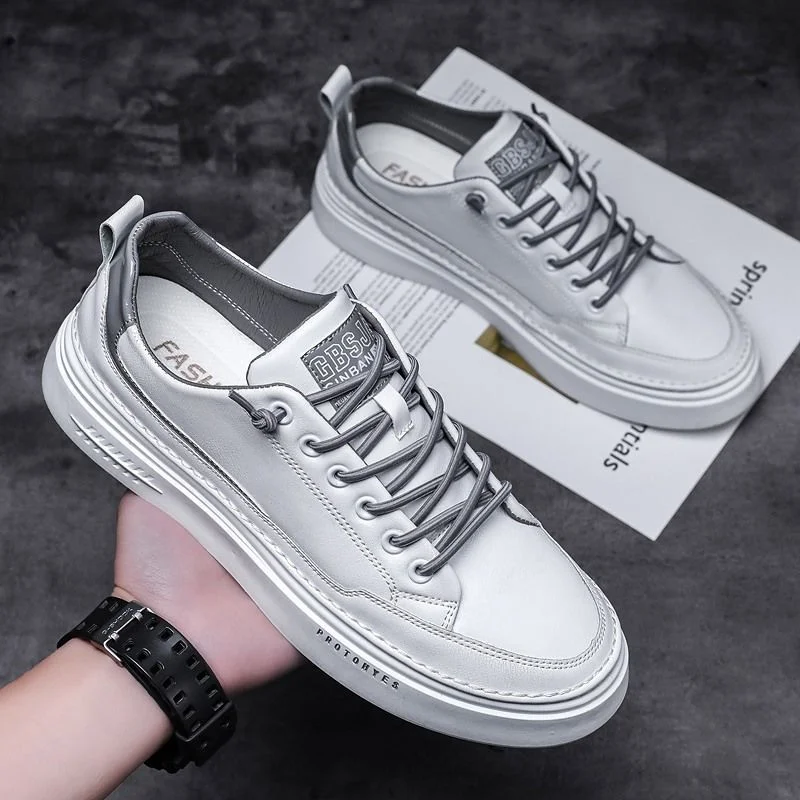 Autumn Non Slip Tenis Casual Shoes for Men 2021 Male Breathable Lighted Street Skate Shoes Fashion Leather Sneakers Men