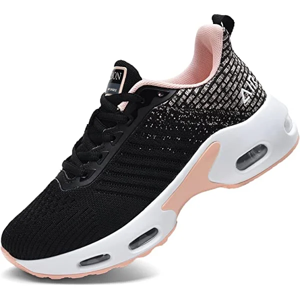 Air Shoes for Women Tennis Sports Athletic Workout Gym Running Sneakers (Size 5.5-10) 5.5 Gray/Pink