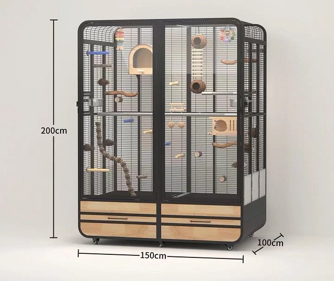 Birdcagelab | Solid Wood Extra Large Luxury Bird Cage Villa