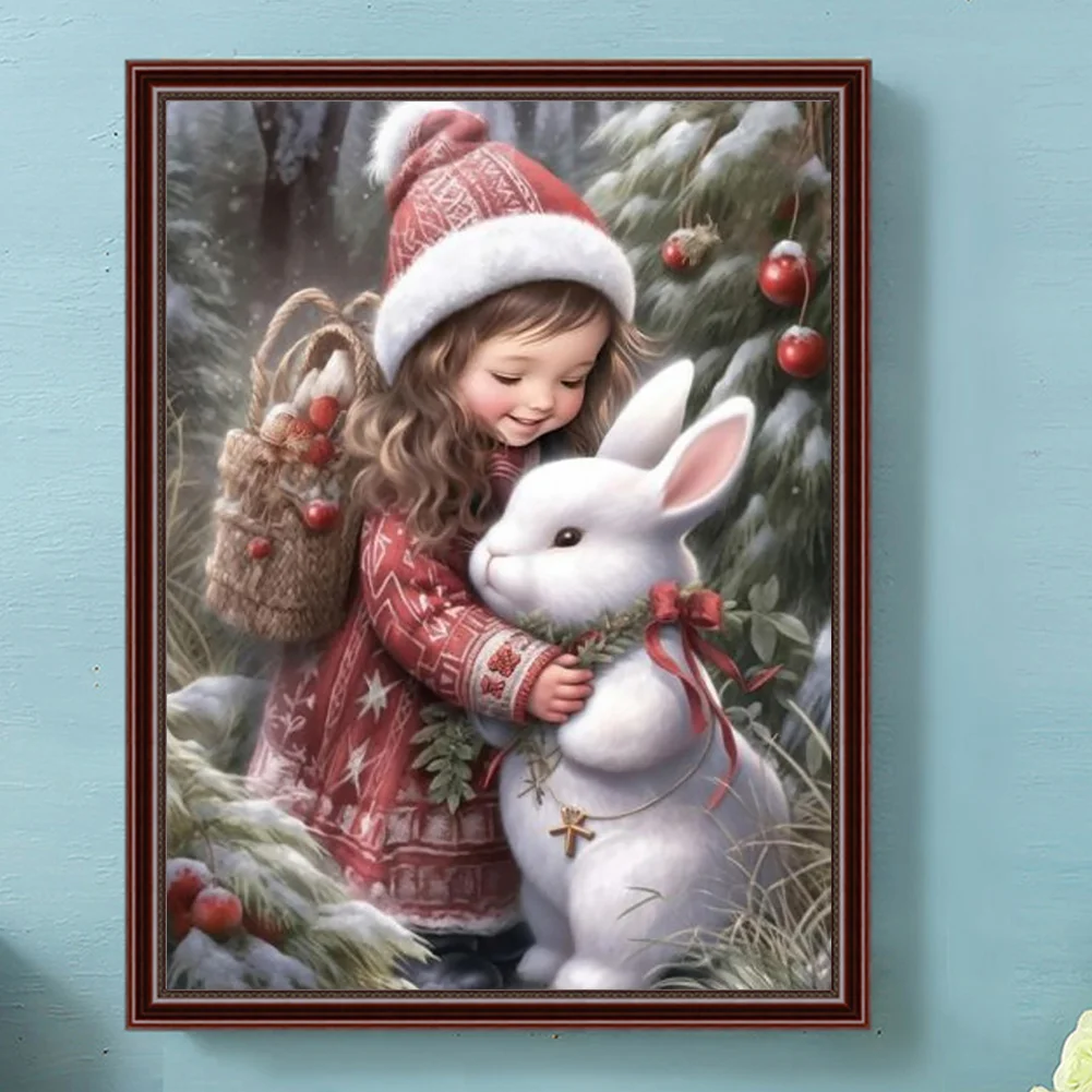 Diamond Painting - Full Round Drill - Girl(Canvas|30*40cm)