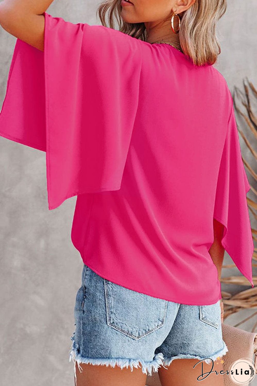 Casual V Neck Long Sleeve Shirt