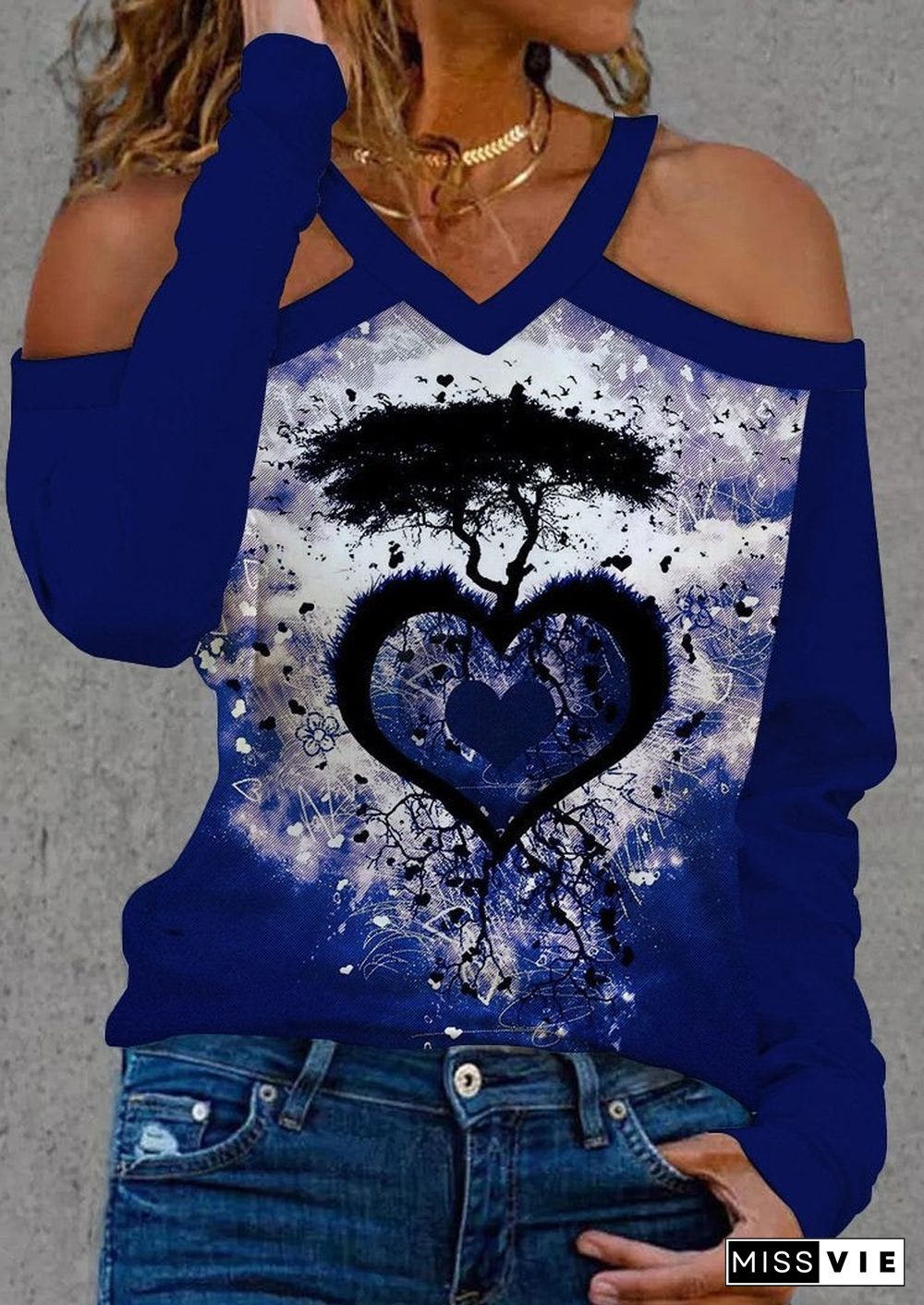 Red Chenked And Heart Printed Shirt