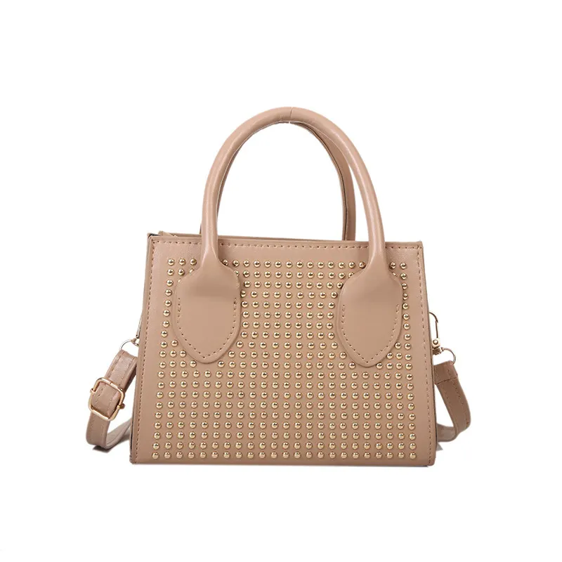 Women simple bright diamond inlaid bag Trendy portable shoulder crossbody bag