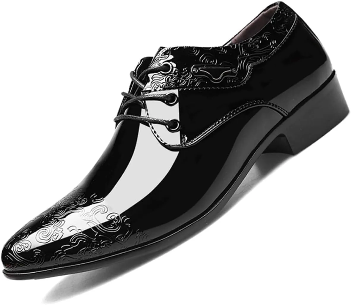 Picture of GAR BETHE Men's Fashion High Gloss Patent Leather Oxford Formal ...