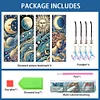 (US Local)4Pcs Special Shape Sun And Moon 5D DIY Diamond Painting Bookmark for Beginners