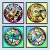 4pcs Diamond Painting -DIY Round Drill Birds Dragonflies