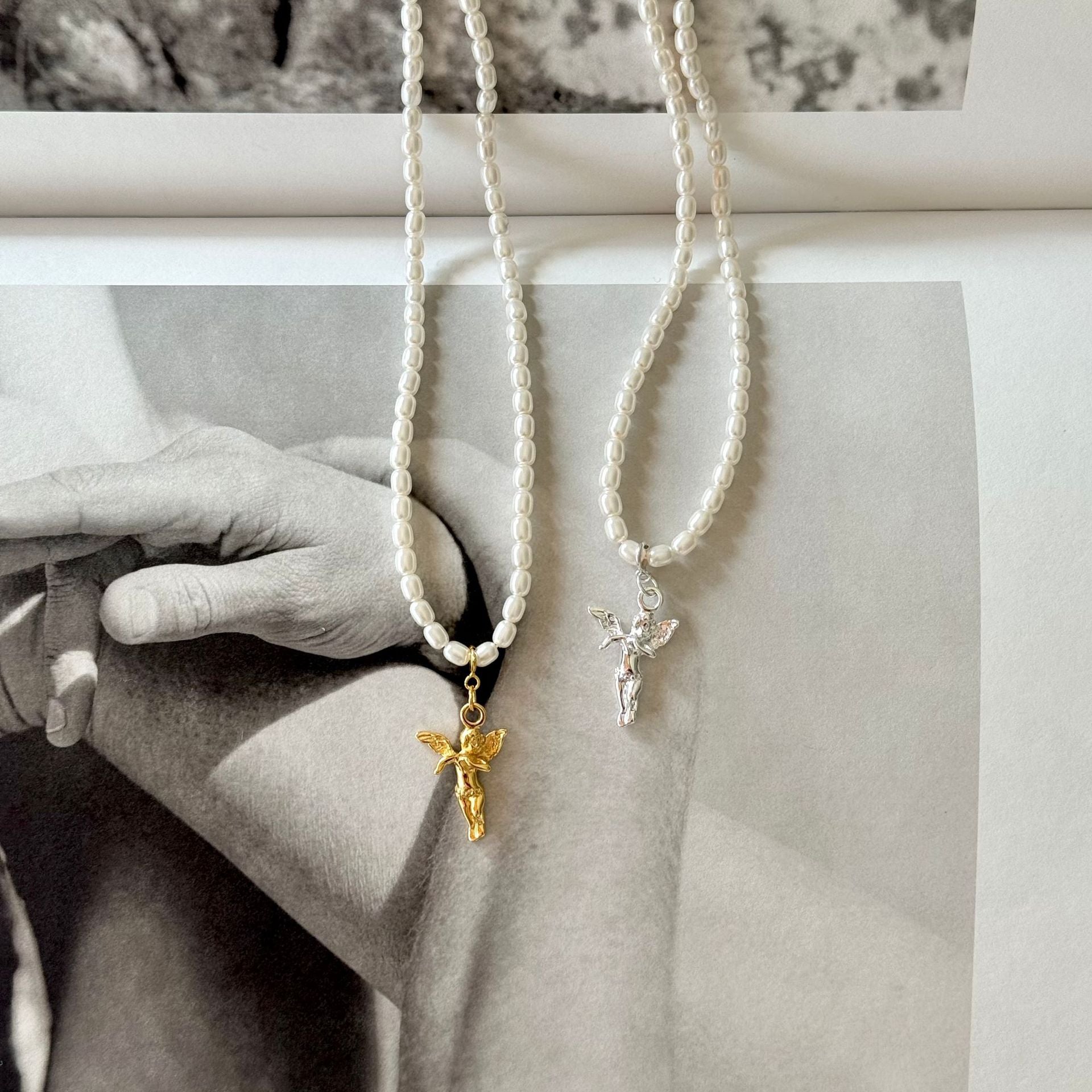 925 Sterling Silver Minimalist Doll Geometric Silver Necklaces