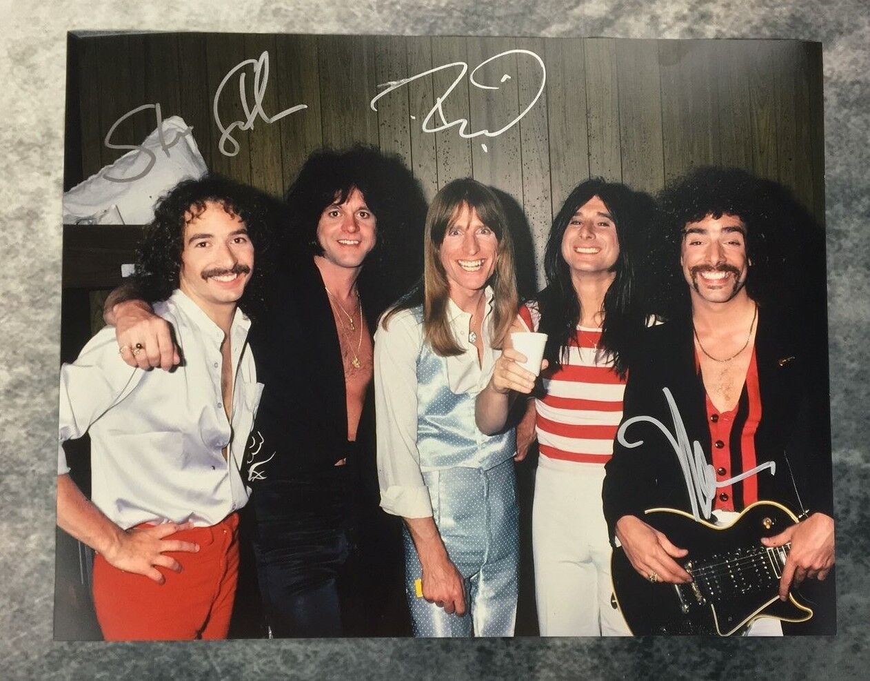 GFA x3 Neal Schon Rock Band * JOURNEY * Signed 11x14 Photo Poster painting PROOF J4 COA