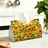 Diamond Painting PU Leather Sunflowers and Mom Tissue Box Holder Desktop Organizer Art Home Office Decor Craft Gift for Women