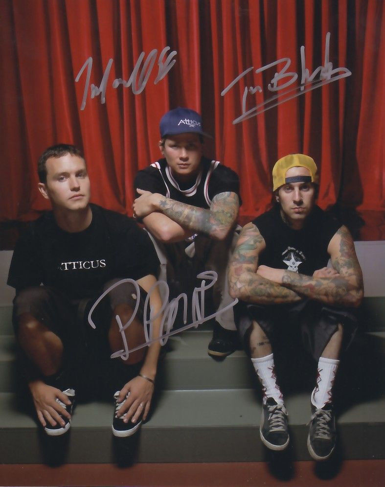 BLINK 182 AUTOGRAPH SIGNED PP Photo Poster painting POSTER