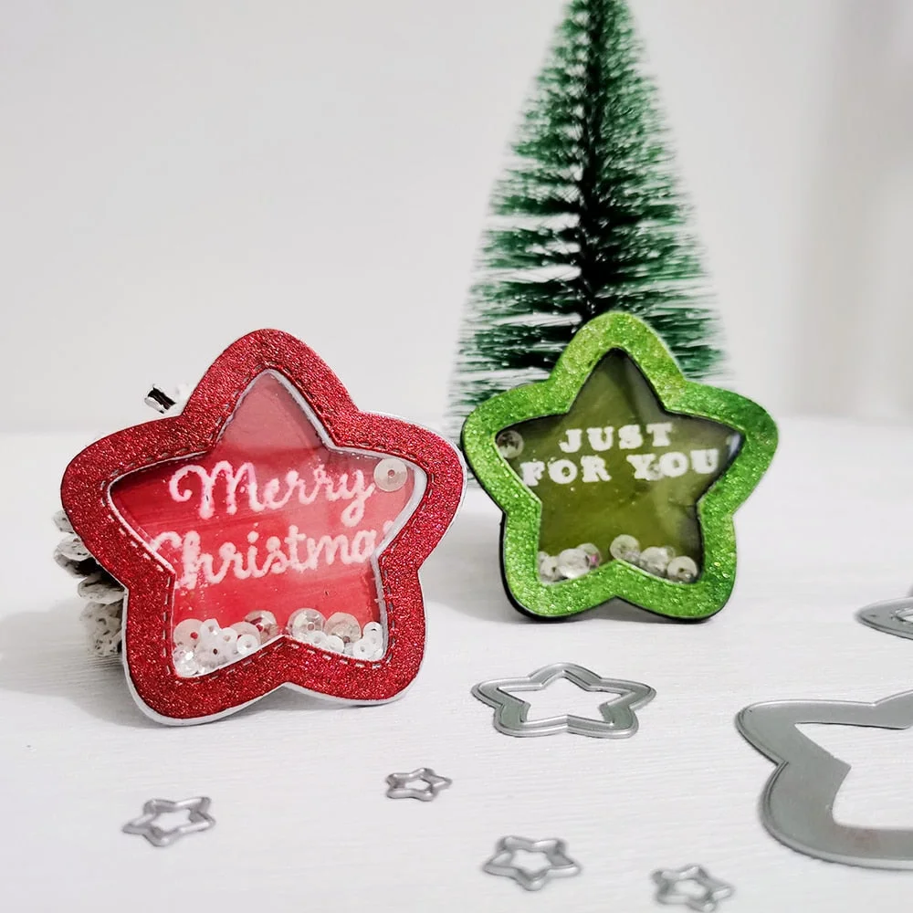 Pentagram Bottle Air Ball Star Craft Metal Cutting Dies for DIY Scrapbook Paper Cards Embossed Decorative