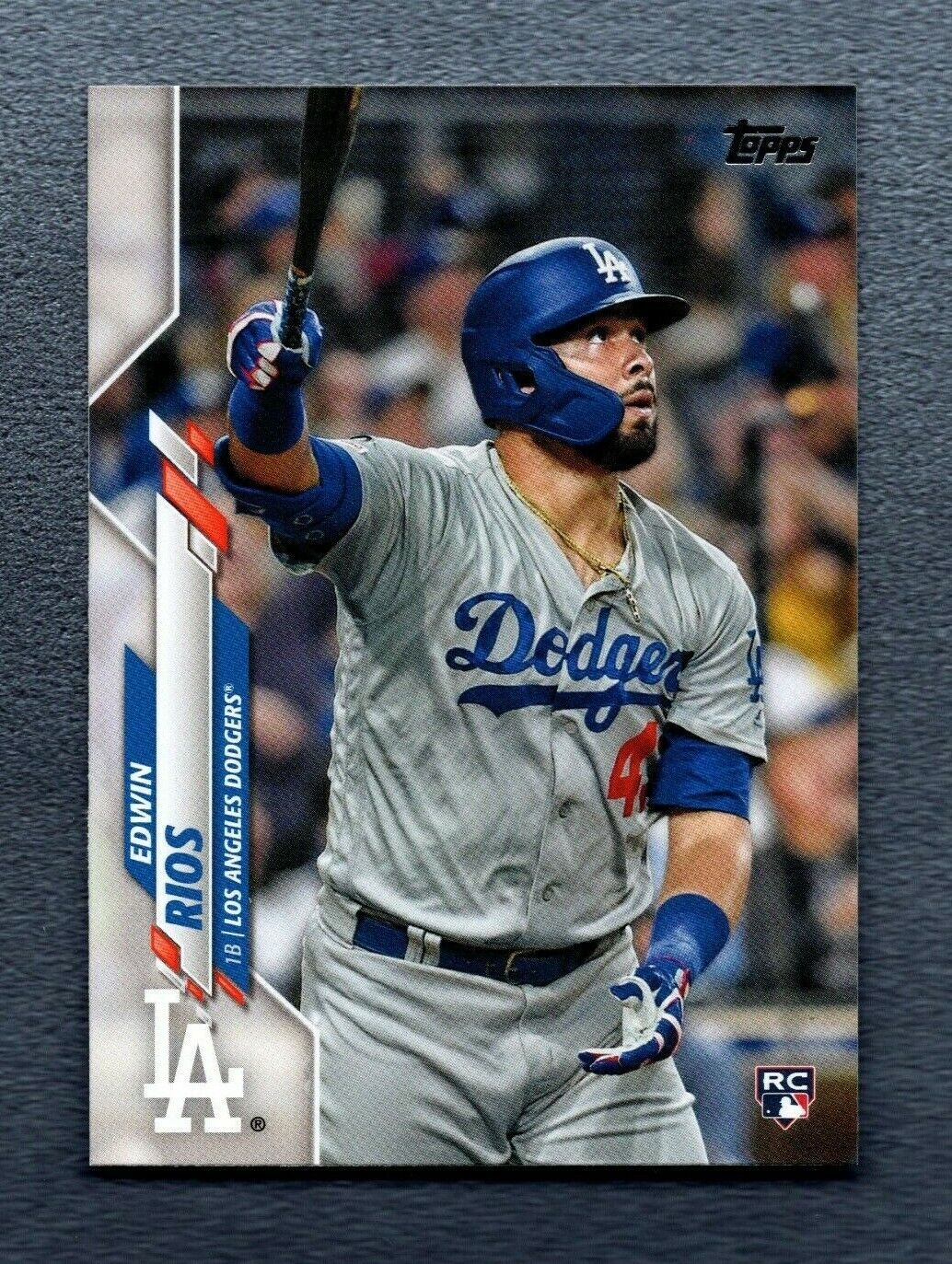 2020 Topps Base Set Photo Poster painting Variations #681 Edwin Rios bat up DodgersVA13 125