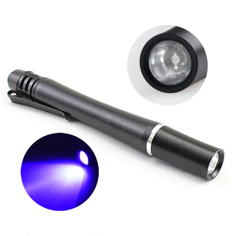 Uv Lamp Pen Light Flashlight 3Pack 395NM Mini Pocket Lanterna Pen 、、sdecorshop