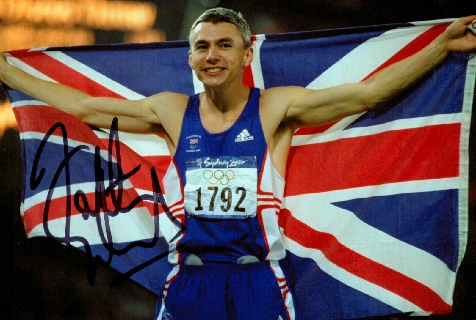 Jonathan Edwards Signed 6x4 Photo Poster painting Olympic Triple Jumper Champion Autograph + COA