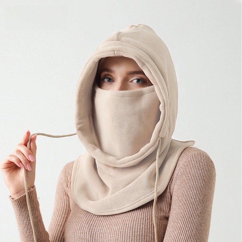 Ski Hat Head Cover Polar Fleece Scarf Scarf Face Protection Neck Integrated Cycling Cold-proof Outdoor Sports Warm