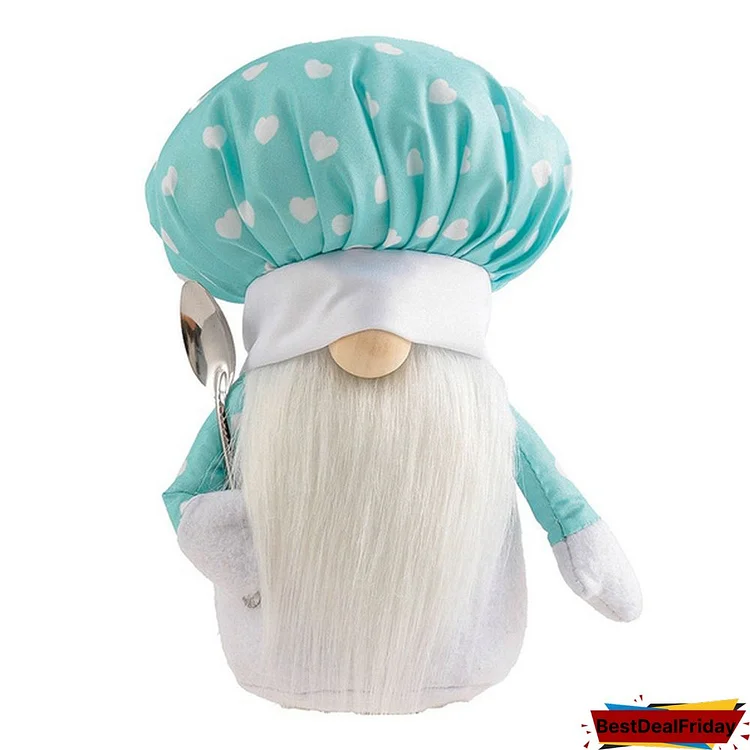 Valentine's Day Cooking Tomte Gnome Decorations Kitchen Chef Handmade Plush Faceless Doll Elf Dwarf Swedish Ornaments