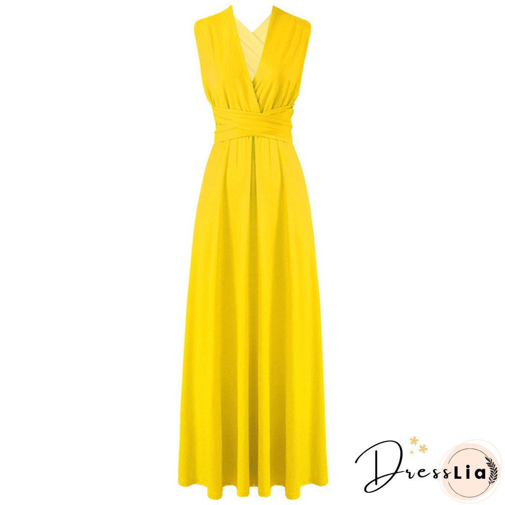 Women's Chic Wrap Maxi Dress Multi Way Wear Party Wedding Bridesmaid Dresses Evening Cocktail Long Prom Gown