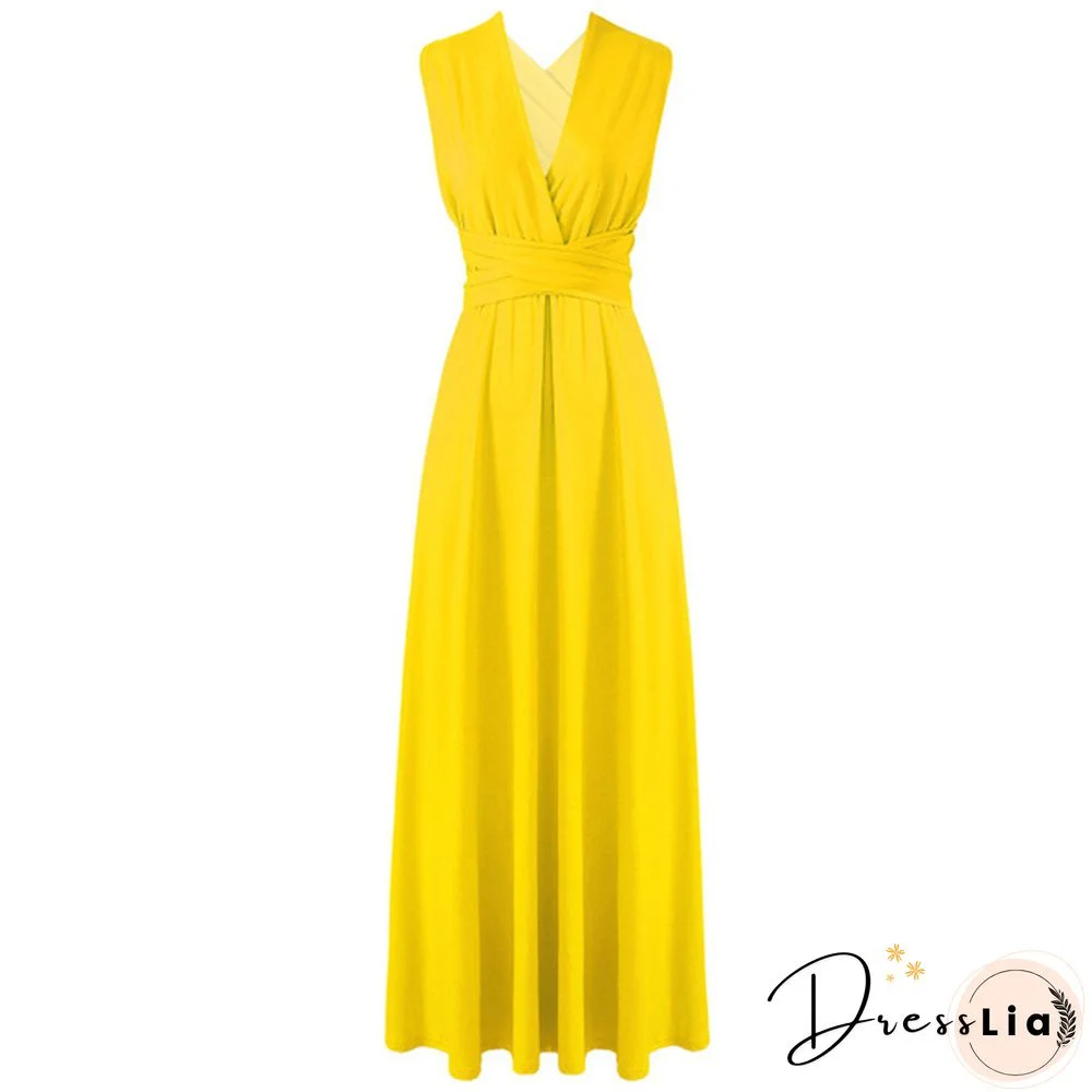 Women's Chic Wrap Maxi Dress Multi Way Wear Party Wedding Bridesmaid Dresses Evening Cocktail Long Prom Gown