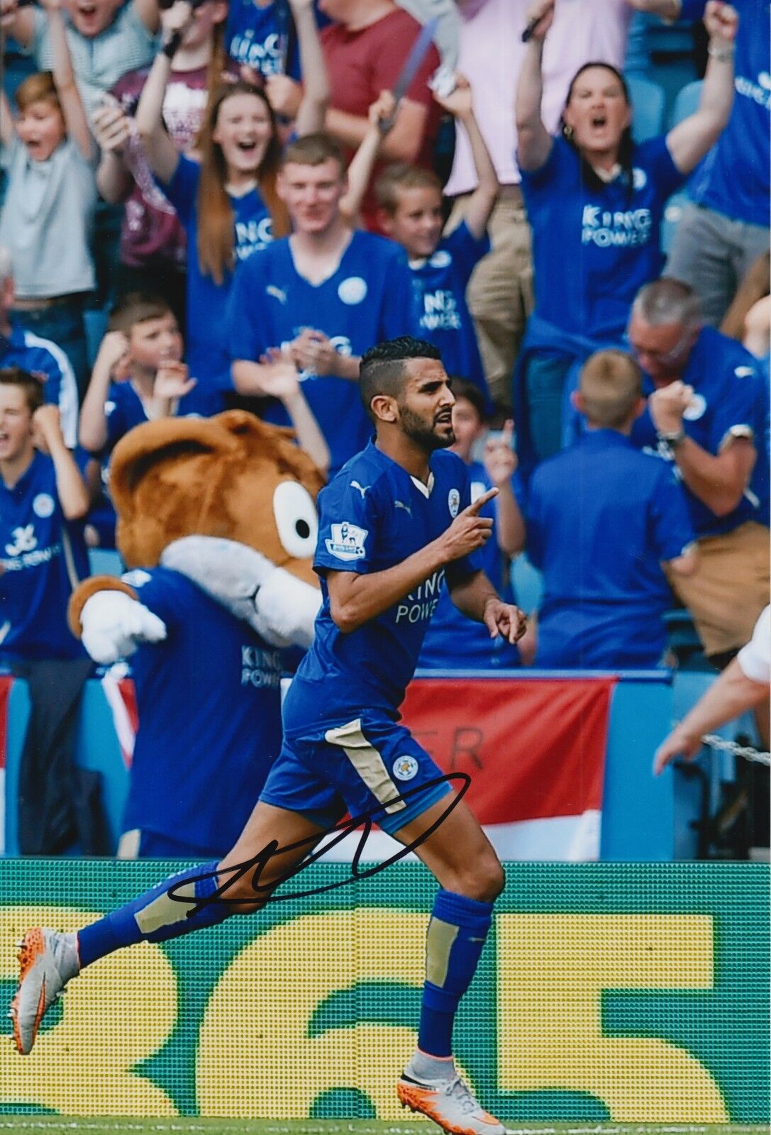 LEICESTER CITY HAND SIGNED RIYAD MAHREZ 12X8 Photo Poster painting 12.