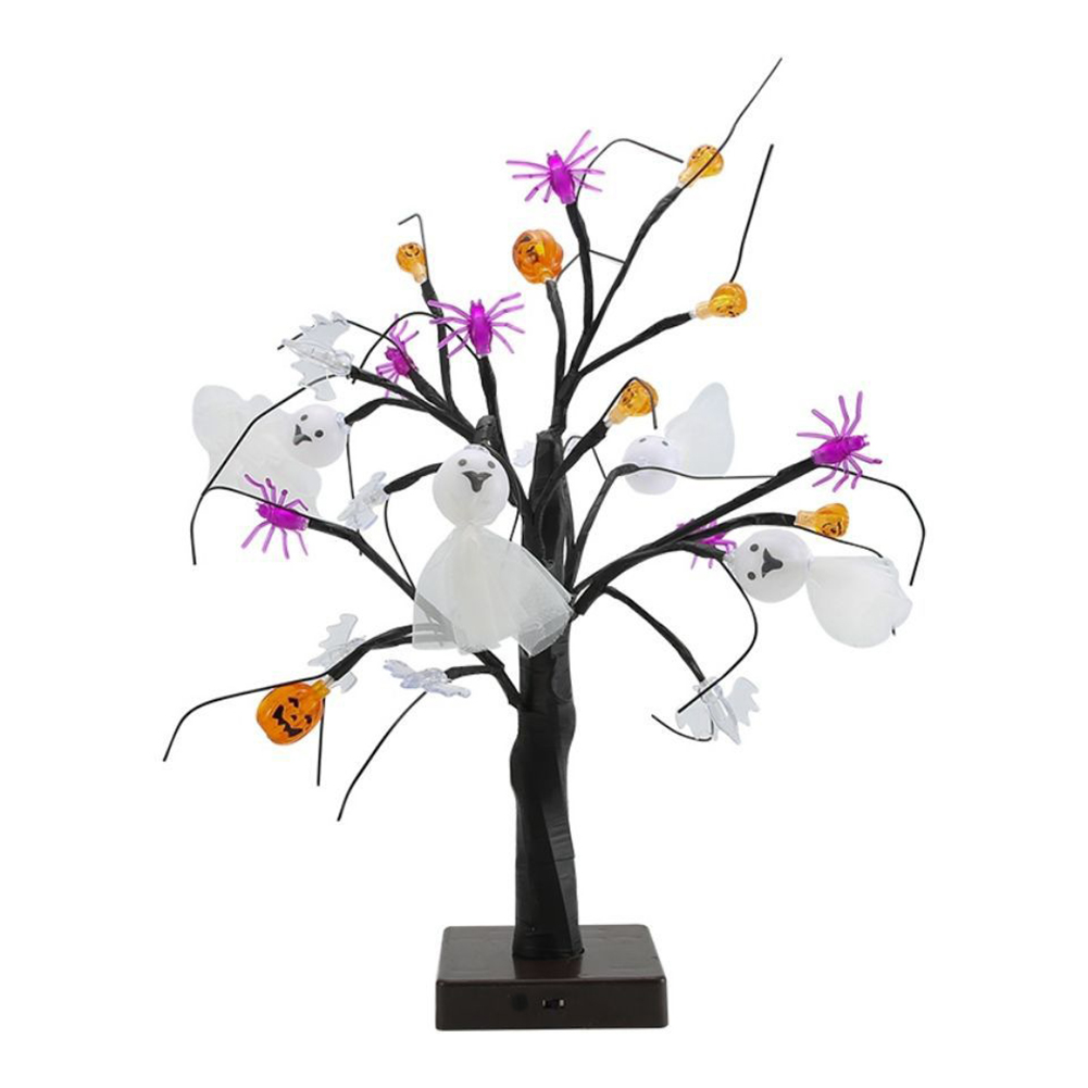 

Halloween Pumpkin Spider Tree Night Light Haunted House Bar Decorative Lamp, 501 Original