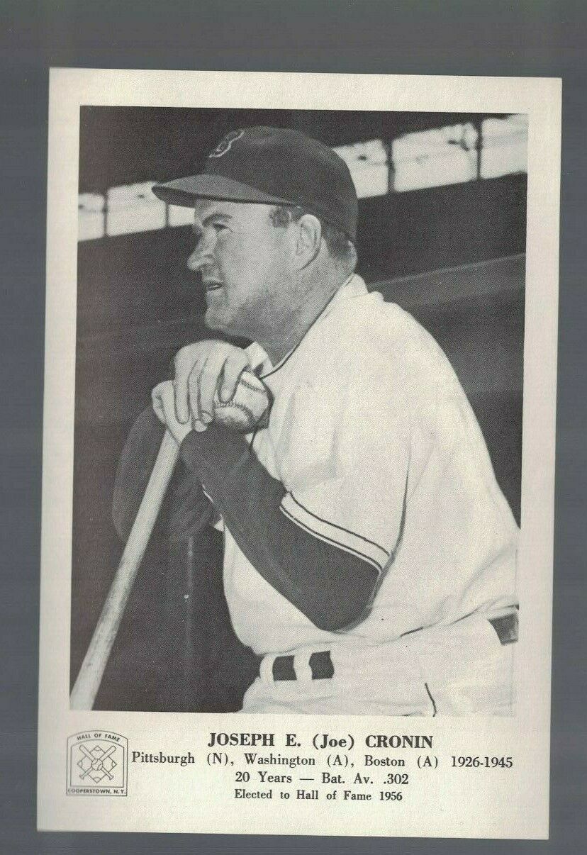 Joe Cronin Boston Red Sox 1963 Hall of Fame 5x7 Paper Picture Pack Photo Poster painting PL