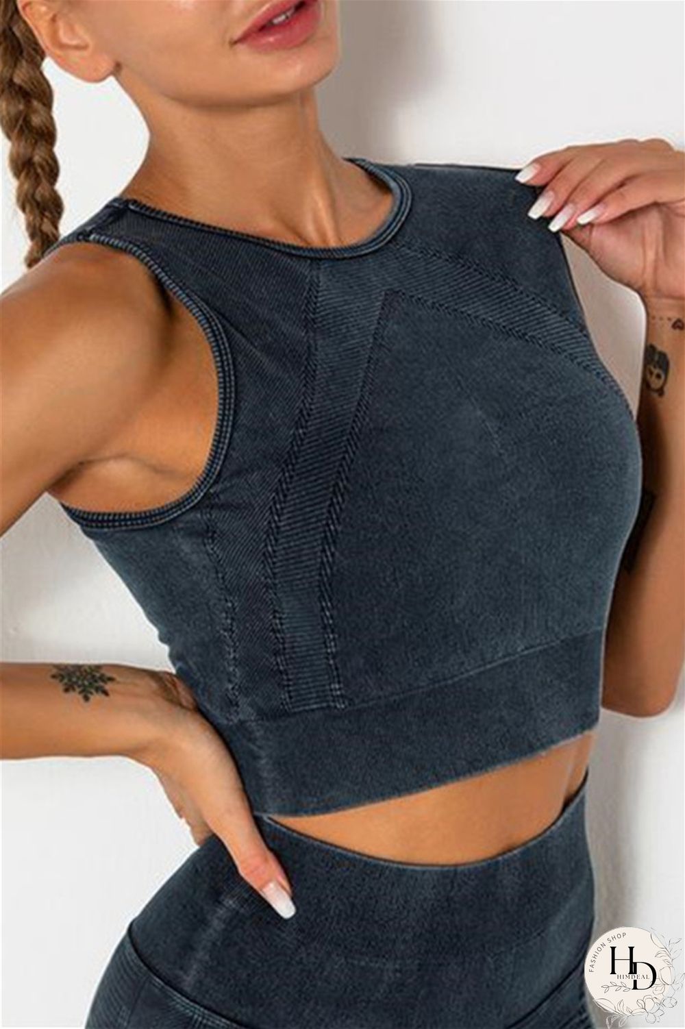 Grey Casual Sportswear Solid Vests