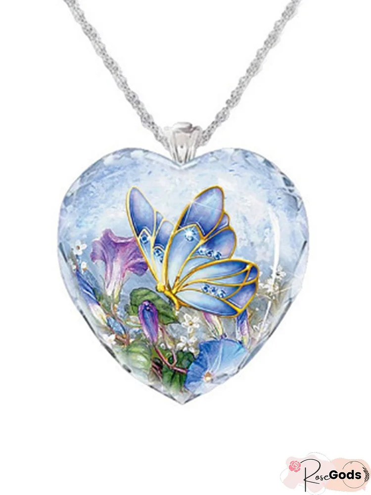 Heart Butterfly Necklace