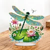 (US Only)Acrylic 2D Flat Print DIY Garden Dragonfly Diamond Art Tabletop Decorations