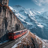 Jungfrau Alpine Railway - Diamond Painting