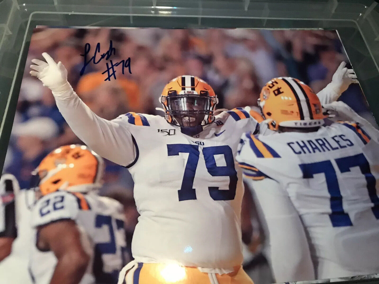 Lloyd Cushenberry LSU signed autographed 8x10 football Photo Poster painting National Champs!!