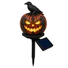 Solar Powered Pumpkin Halloween Stake Light Outdoor Waterproof LED Lamp
