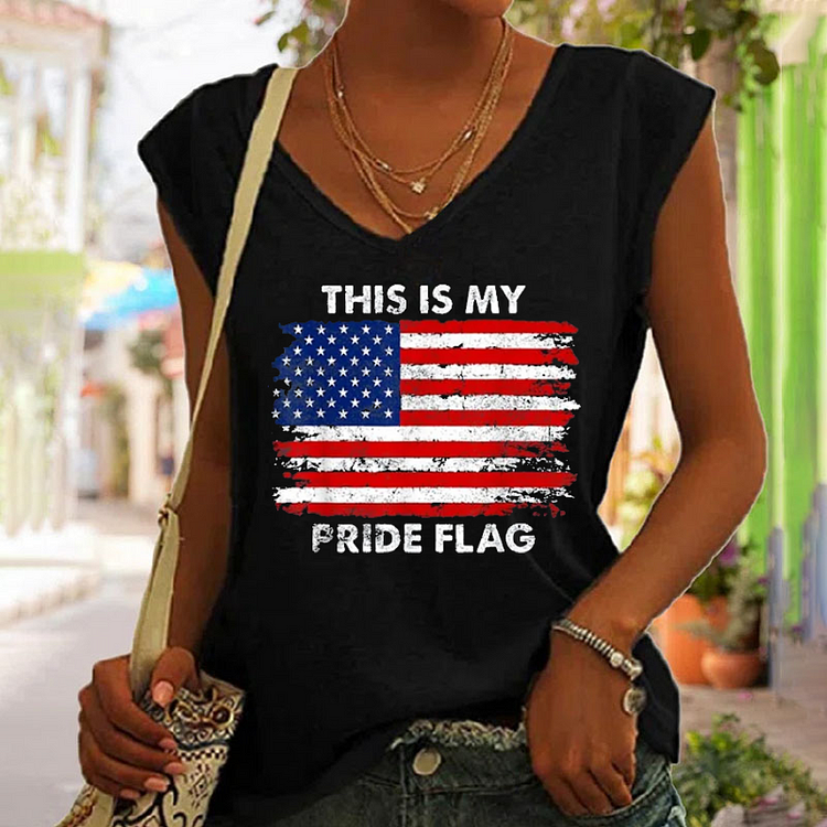 This Is My Pride Flag Print Sleeveless T-shirt