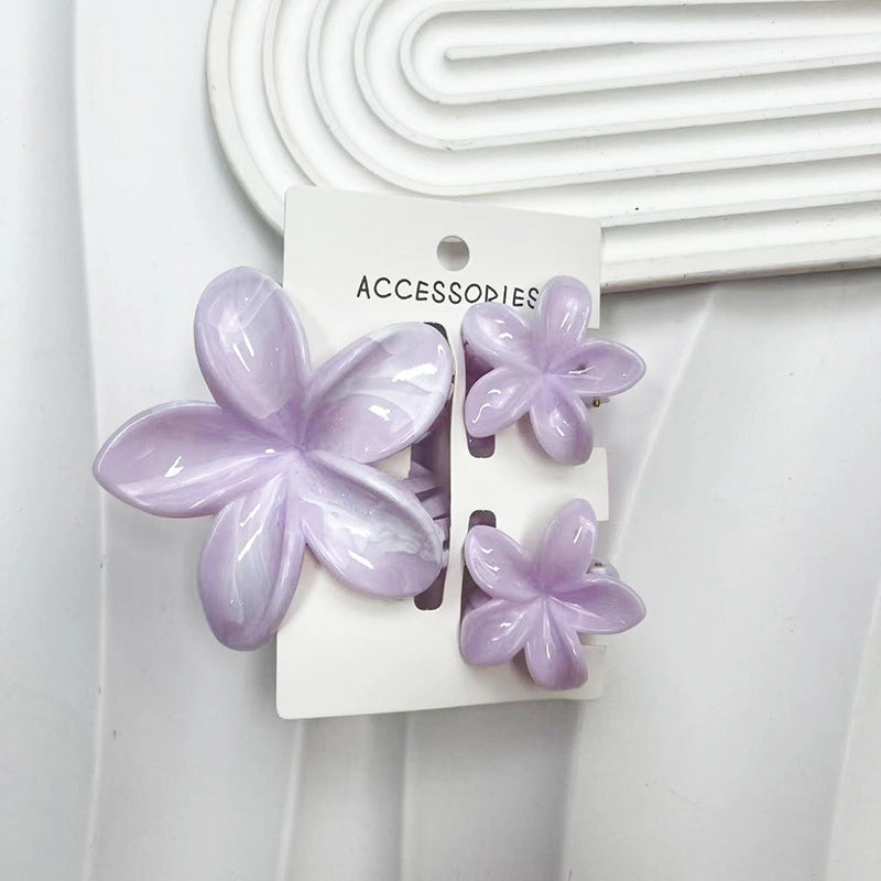 Vacation Modern Style Women’s Flower Resin Hair Claws