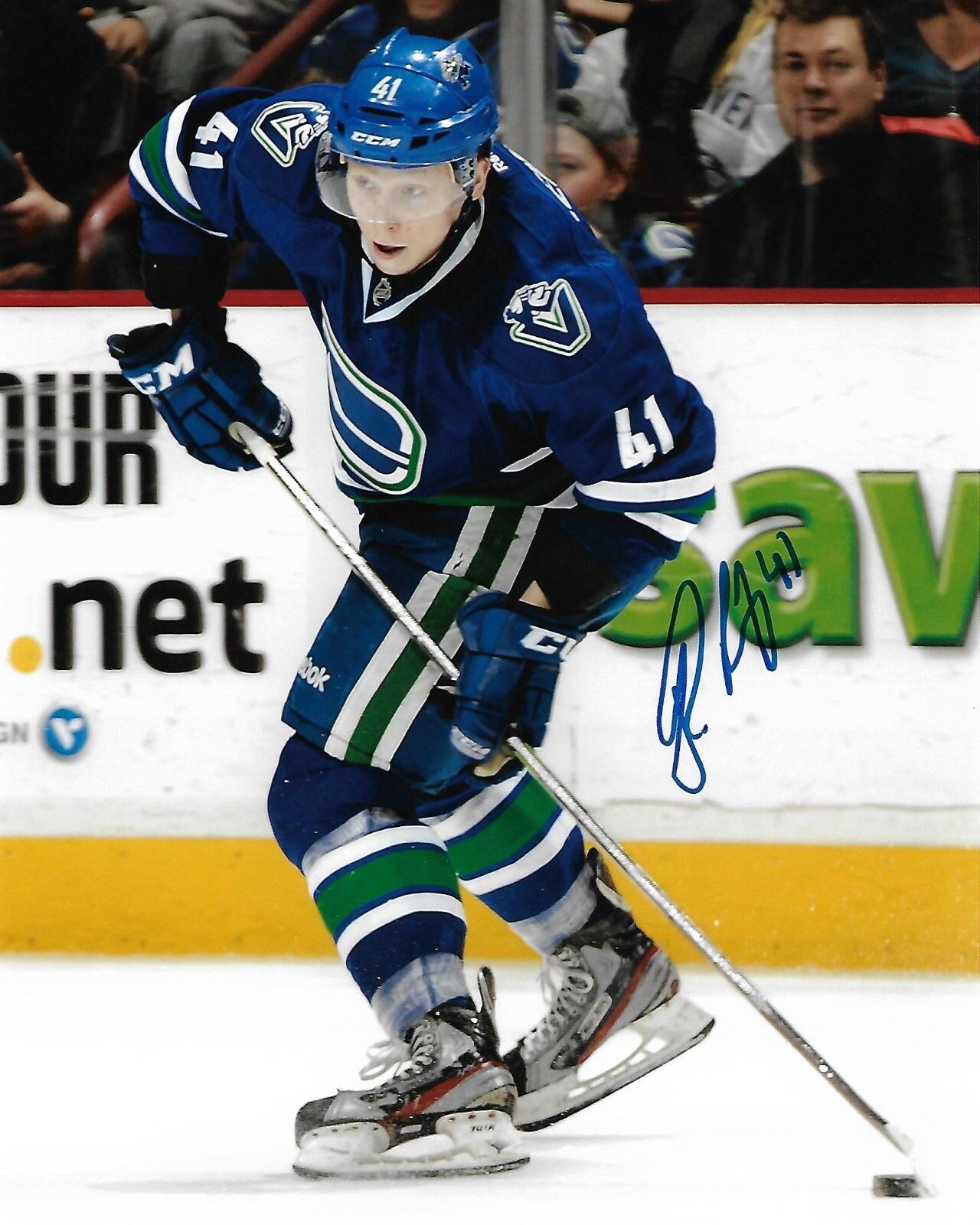 Ronalds Kenins Signed 8×10 Photo Poster painting Vancouver Canucks Autographed COA D