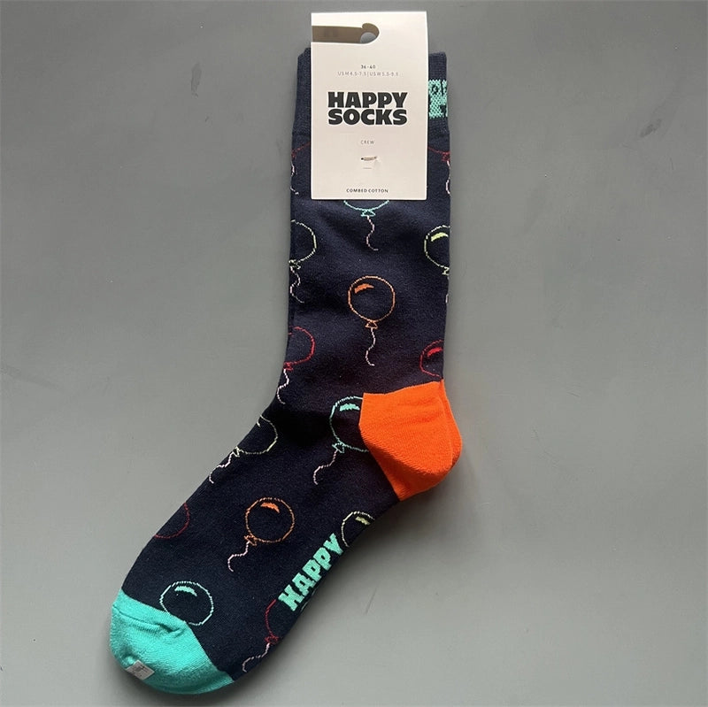 Women’s Vacation Minimalist Polka Dots Cotton Crew Socks A Pair