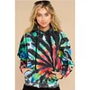Gioiacombo&trade; Felpa Athleisure con cappuccio Tie-Dye