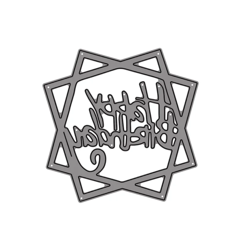 Happy Birthday Square Frame Metal Cutting Die For DIY Embossing Paper Photo Album Gift Cards Making Scrapbooking Craft New Die