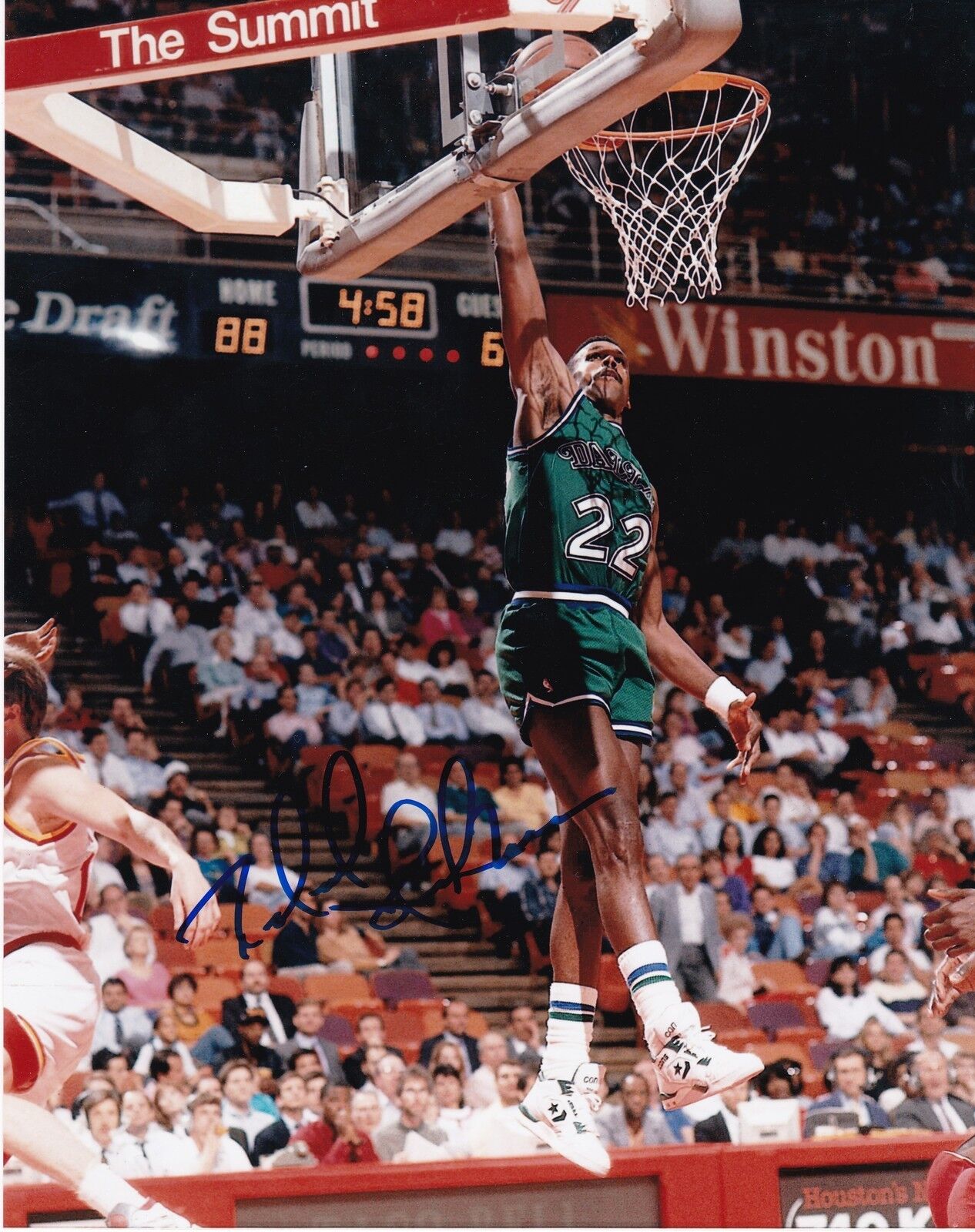 ROLANDO BLACKMAN DALLAS MAVERICKS ACTION SIGNED 8x10