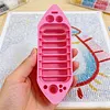 Boat-Shaped Cross Stitch Floss Organizer Tray - 8-Slot Thread Holder & Needle Storage Station for Embroidery Tools tapestrymarket