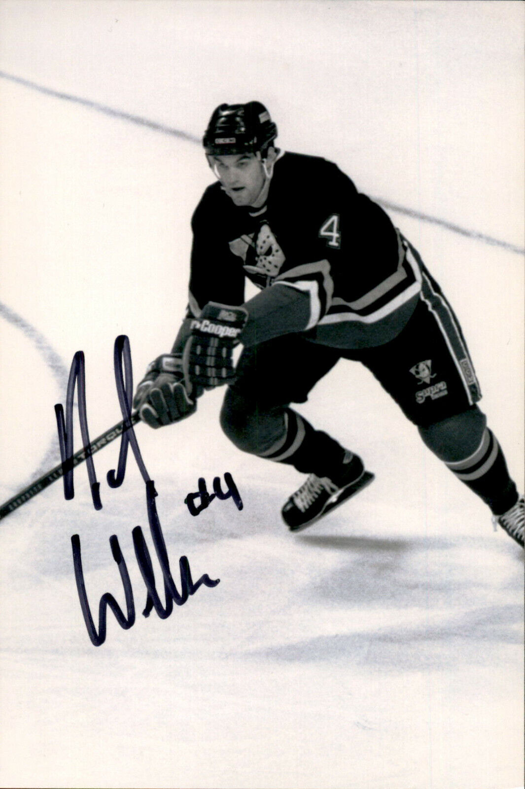 David Williams SIGNED autographed 4x6 Photo Poster painting ANAHEIM DUCKS #2