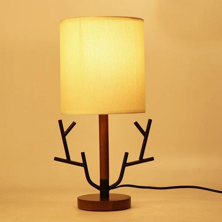Cylinder Tree Branch LED Brown Nordic Table Lamps Reading Light Bedside Lamp - Appledas