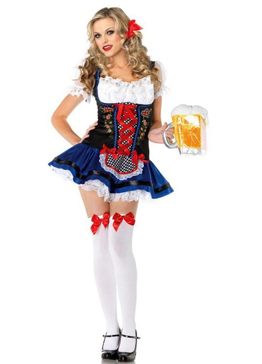 Fancy Beer Girl Maid Dirndl costume-elleschic