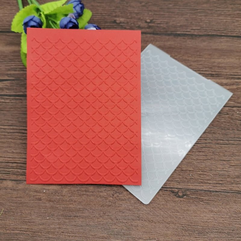 AOKEDIY Shell DIY Plastic Embossing Folders for DIY Scrapbooking Paper Craft/Card Making Decoration Supplies