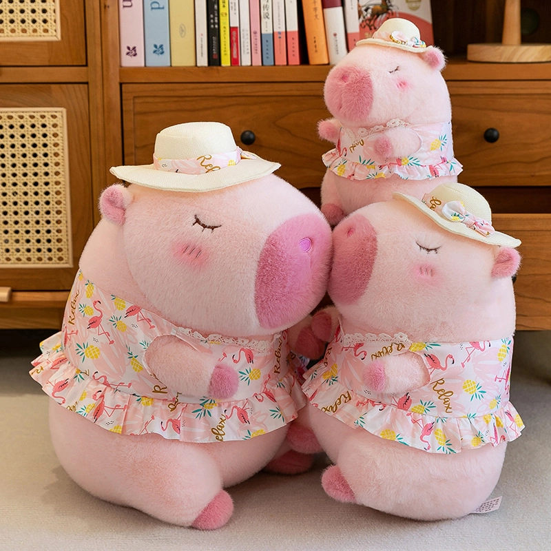 Summer New Kapibala Sports Doll Pink Capybara Plush Toy Girls Capybara Doll
